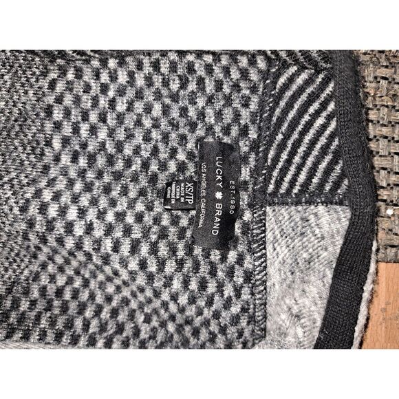 XS Lucky Brand Moto Knit Cardigan Sweater Jacket Asymmetrical NWT - Picture 9 of 9